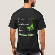 Jag bär grön – njursjukdom medvetenhet t-shirt