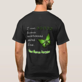 Jag bär grön – njursjukdom medvetenhet t-shirt