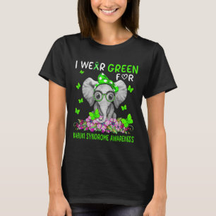 Jag bär grönt för Kabuki syndrom medvetenhet T Shirt