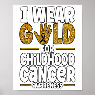 Jag bär guld för medvetenhet om barncancer 1 poster
