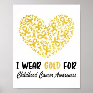 Jag bär guld för medvetenhet om barncancer Golden Poster