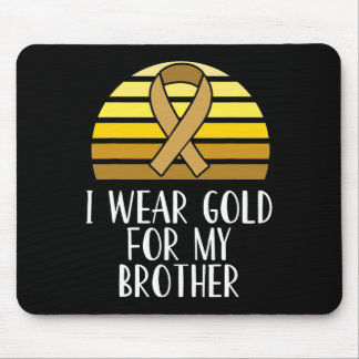 Jag bär guld för min bror Barncancer medvetenhet Musmatta