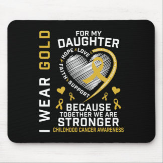 Jag bär guld för min dotter barncancer förälder musmatta