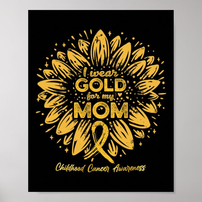 Jag bär guld för min mamma - Guld solros barndom  Poster (Framsidan)