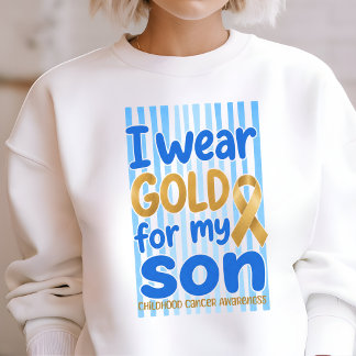 Jag bär guld för min son - medvetenhet om barncanc t shirt