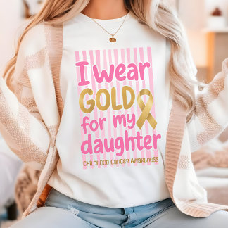 Jag bär guld för mitt barn Cancer Awareness-tröja T Shirt