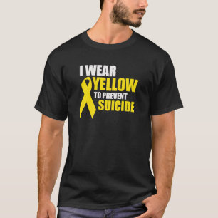 Jag bär gult för att förhindra självmord - tee shirt