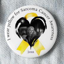 Jag bär gult för Sarcoma Cancer medvetenhet Foto