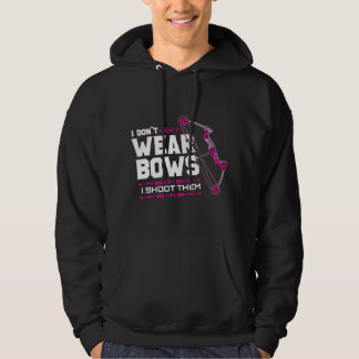Jag bär inte bågar jag skjuter dem Bågskytte Jakt  Hoodie