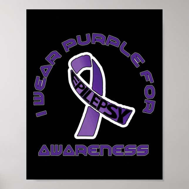 Jag bär lila för epilepsimedvetenhet november 1  poster (Framsidan)