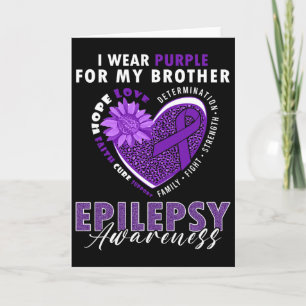 Jag bär lila för min bror Epilepsi medvetenhet Su Kort
