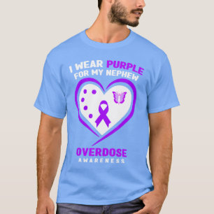 Jag bär lila för min brorsons/dottersons överdosme t shirt