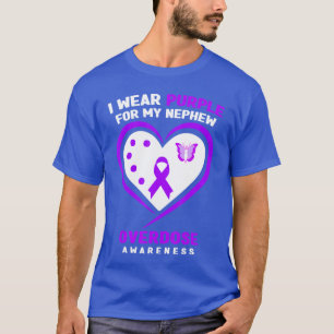 Jag bär lila för min brorsons överdosmedvetenhet t shirt