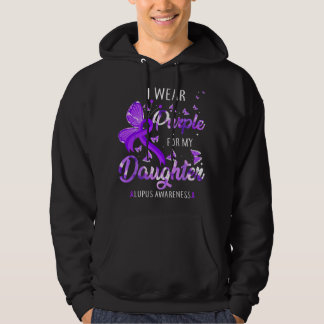 Jag bär lila för min dotters lupusmedvetenhet rump hoodie
