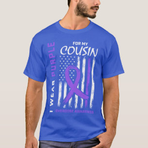 Jag Bär Lila För Min Kusin Överdos Medvetenhet Ame T Shirt
