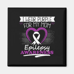Jag bär lila för min mamma Epilepsidagen Anfallskr Magnet