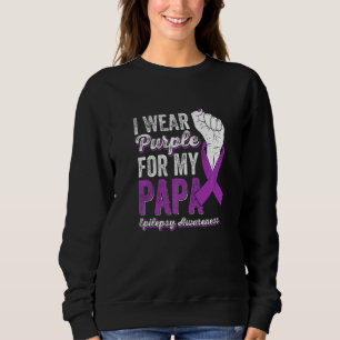 Jag bär lila för min pappa band Epilepsi Medvetenh T Shirt