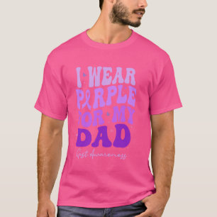Jag bär lila för min pappa GIST-medvetenhet Retro T Shirt