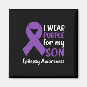 Jag bär lila för min son Epilepsi Medvetenhet Epil Magnet