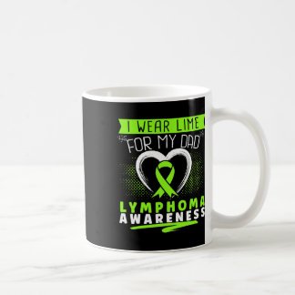 Jag bär lime för min pappa lymfom medvetenhet kaffemugg