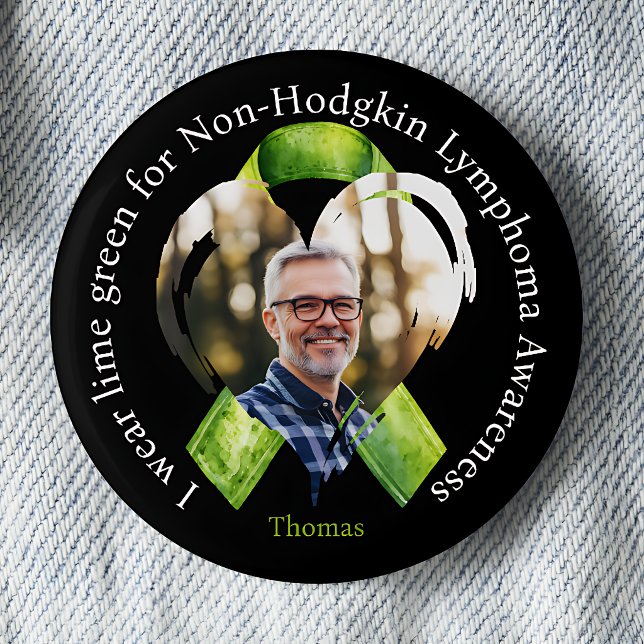 Jag bär Limegrön medvetenhetsfoto Knapp (Skapare uppladdad)