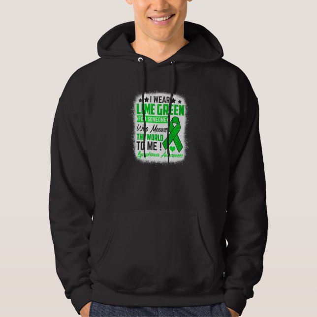 Jag Bär Limegrönt För Någon Betyder Världslimfom Hoodie (Framsida)