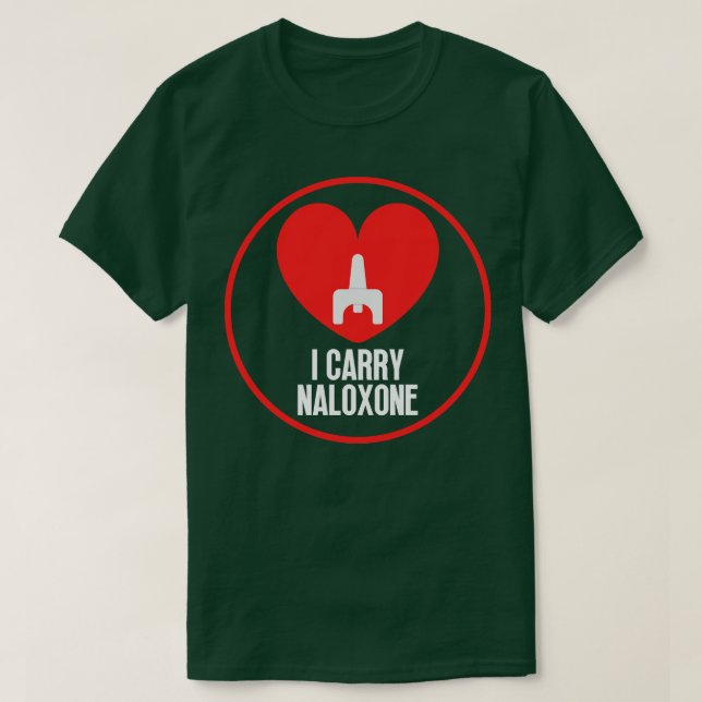 Jag bär naloxon 15 t shirt (Design framsida)