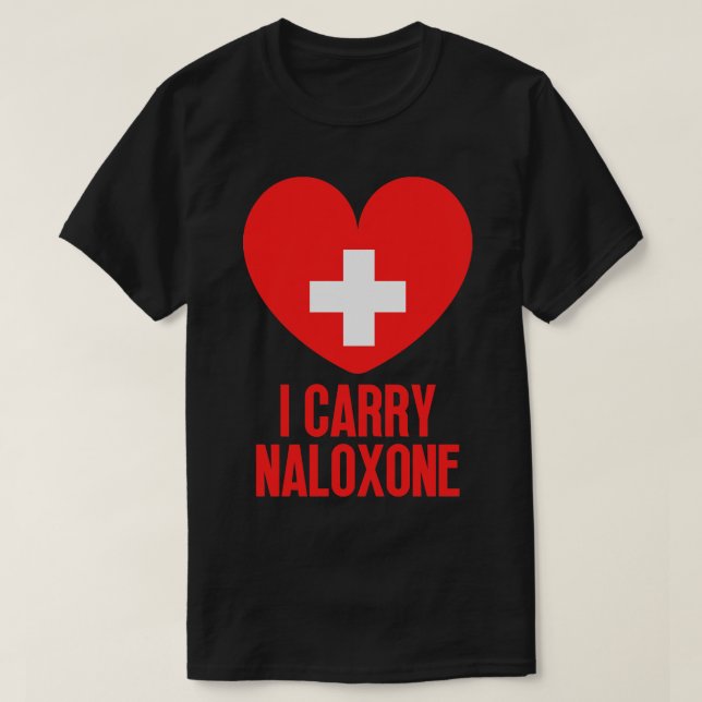 Jag bär naloxon 8 t shirt (Design framsida)