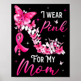 Jag bär Nk för mitt mammas bröstcancerband Stöd Gi Poster