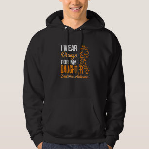 Jag bär orange för min dotters leukemi medvetenhet hoodie