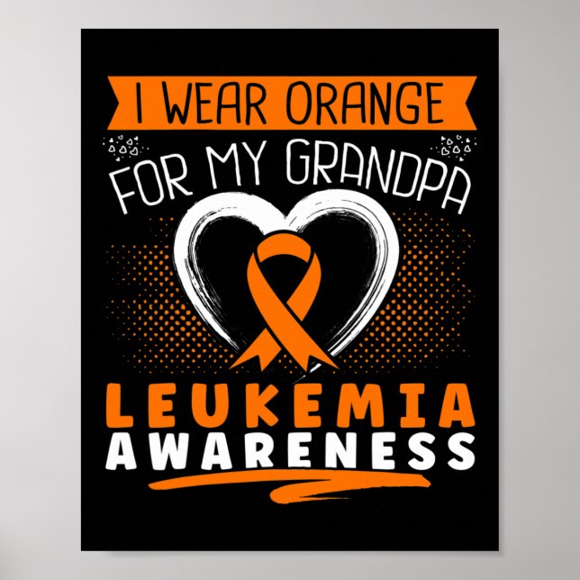 Jag bär orange för min farfar leukemi medvetenhet  poster (Framsidan)