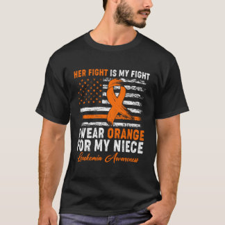 Jag bär orange för min systerdotter Leukemi medvet T Shirt