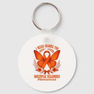 Jag bär orange för MS-medvetenhet Nyckelring