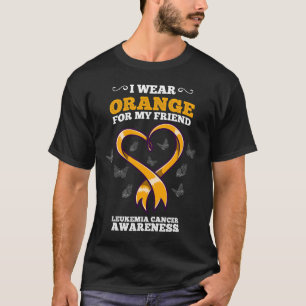 Jag bär Orange Vän Leukemi Cancer Medvetenhet Blo T Shirt