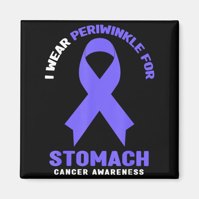 Jag Bär Periwinkle För Magcancer Medvetenhet Magnet (Framsidan)