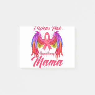 Jag bär rosa eftersom jag älskar min mammas Wings- Post-it Block
