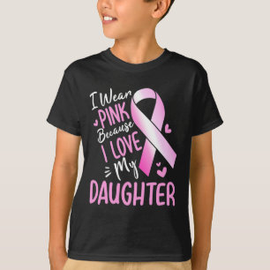 Jag bär rosa för min dotters bröstcancer medvetenh t shirt