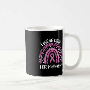 Jag bär rosa för min mamma Bröstcancer medvetenhet Kaffemugg