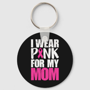 Jag bär rosa för min mamma Bröstcancer medvetenhet Nyckelring
