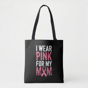 Jag bär rosa för min mamma Bröstcancer medvetenhet Tygkasse
