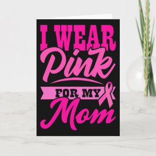 Jag bär rosa för min mamma Världscancerdagen prese Kort