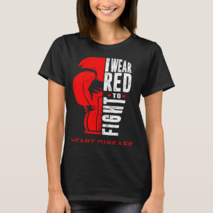Jag bär rött för att bekämpa hjärtsjukdom dag för  t shirt