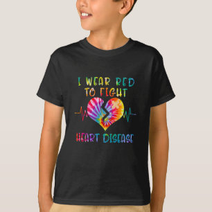 Jag bär rött för att bekämpa hjärtsjukdom medveten t shirt