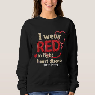 Jag bär rött för att bekämpa hjärtsjukdom Stöd nat T Shirt