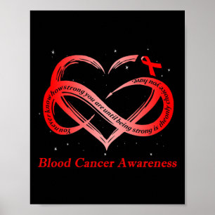 Jag bär rött för blodcancer medvetenhet krigare poster