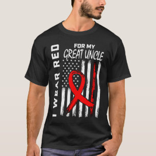 Jag bär rött för min farbrors höjda sjukdomsmedvet t shirt