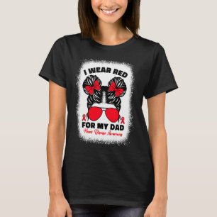 Jag bär rött för min pappa Medvetenhet om hjärtsju T Shirt