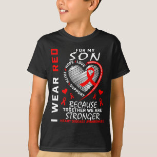 Jag bär rött för min son Medvetenhet om hjärtsjukd T Shirt
