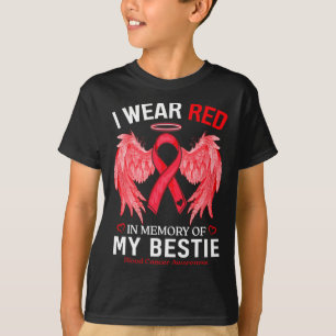 Jag bär rött till minne av bästa vän blodcancer me t shirt