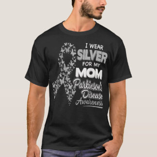 Jag bär silver för min mamma Parkinsons sjukdom M T Shirt
